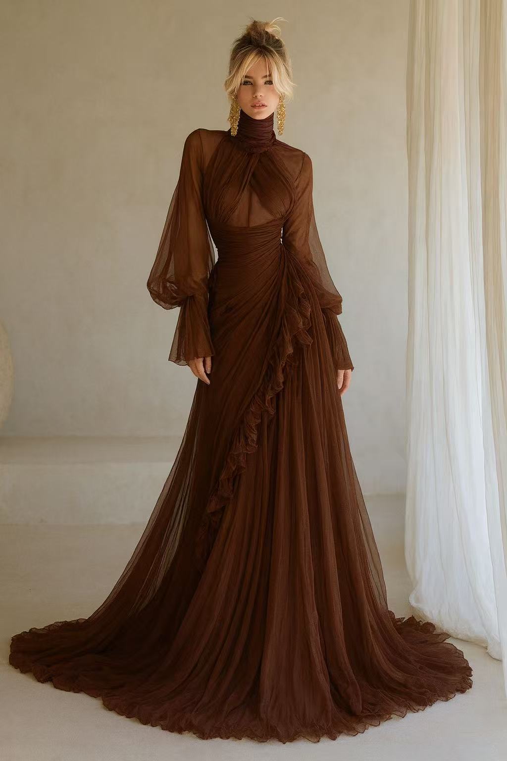 Chocolate Midnight Garden Gown