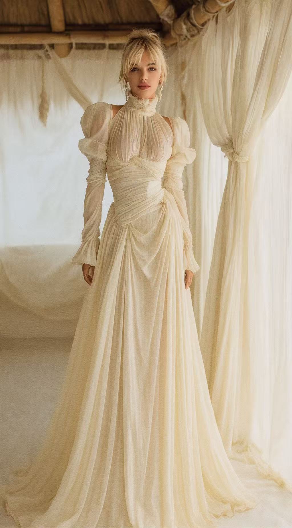 Ivory Bridal Couture Romantic Gown